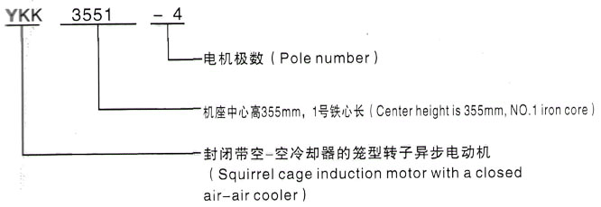 西安泰富西瑪YKK高壓三相異步電動(dòng)機(jī)型號(hào)說明